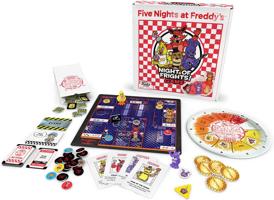 Funko Games: Five Nights at Freddy's - Night of Frights! | Survival Strategy Board Game Including 4 Orignal FNAF Characters