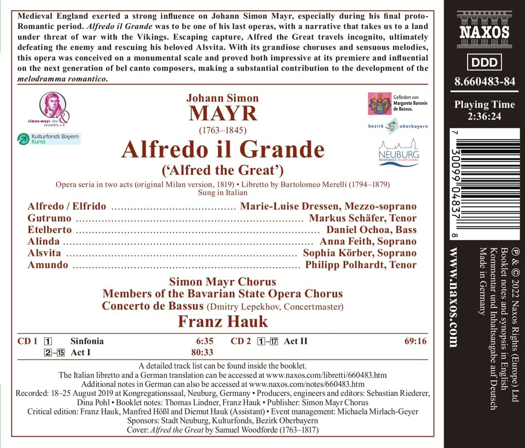 Mayr: Alfredo Il Grande [Verschiedene] [Naxos: 8660483-84] [DVD]