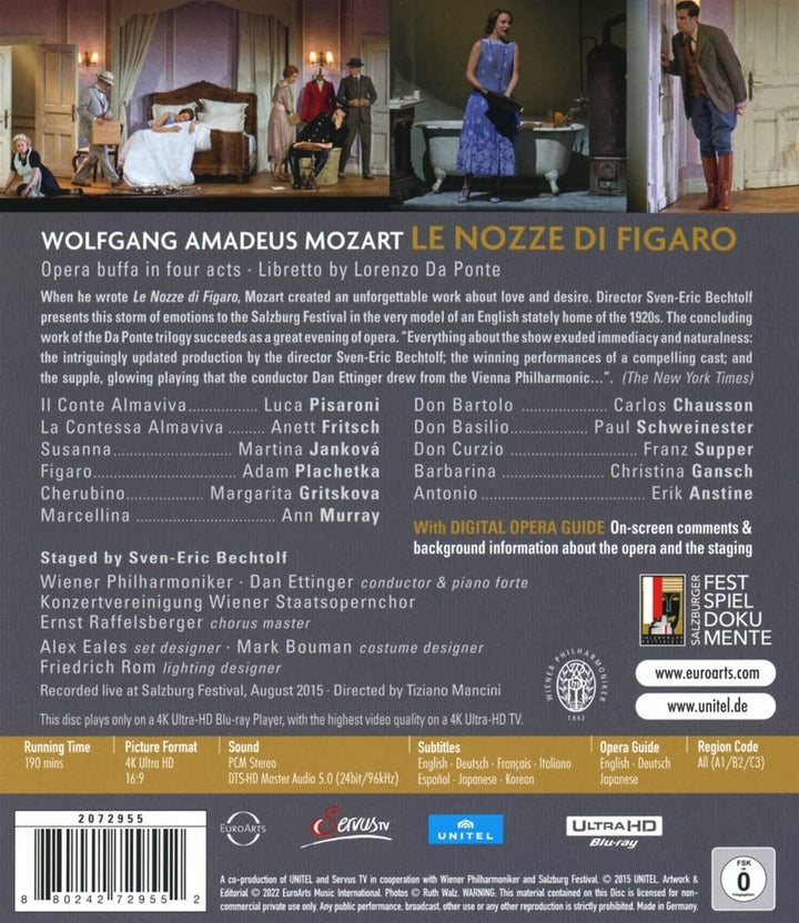 Le nozze di Figaro – 4k Ultra HD [2022] [Blu-ray]