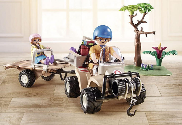 PLAYMOBIL Wiltopia 71011 Tierrettungsquad mit Spieltieren, nachhaltiges Spielzeug für Kinder