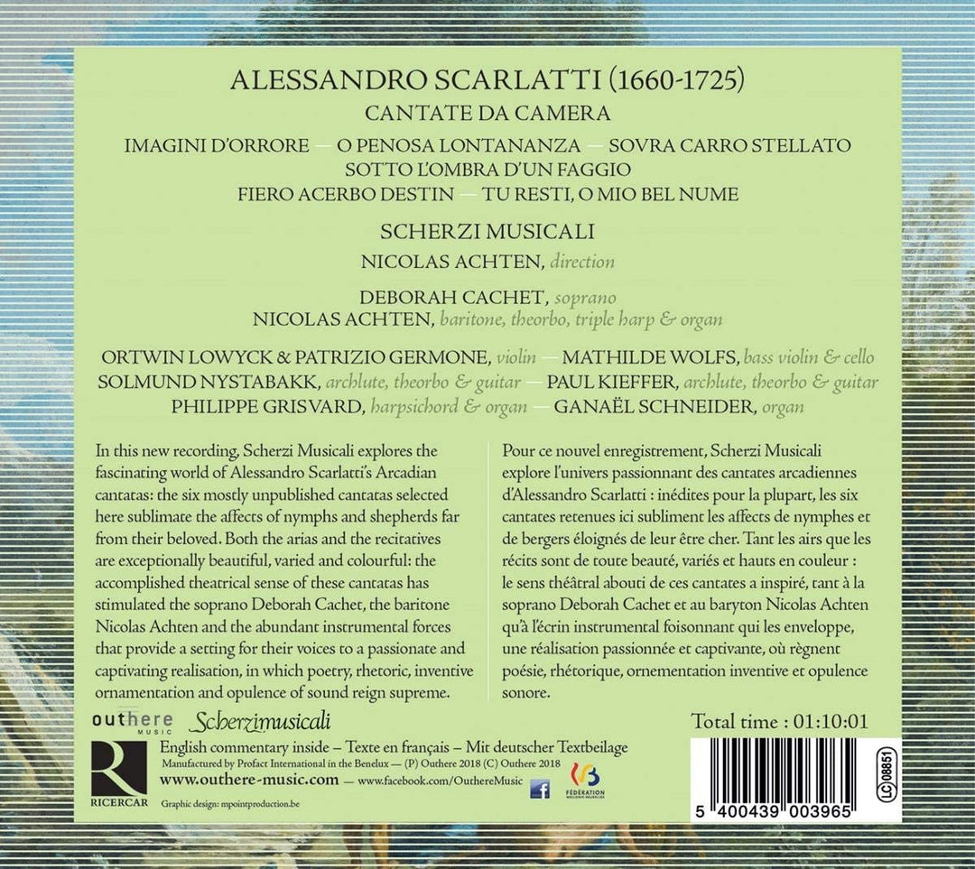 Deborah Cachet – Alessandro Scarlatti: O Penosa Lontananza; Cantate da Camera [Audio-CD]