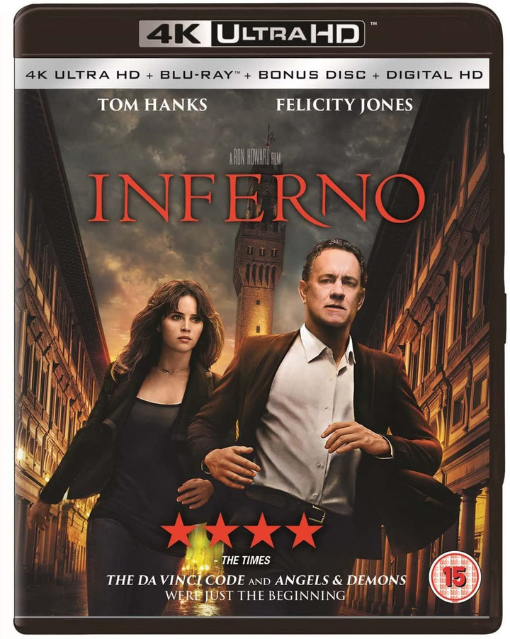 Inferno (4K Ultra HD Bonus Disc) [2016] [Region] – Mystery/Thriller [Blu-Ray]