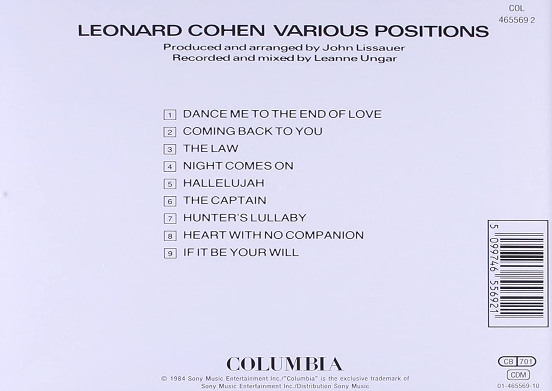 Verschiedene Positionen - Leonard Cohen [Audio CD]