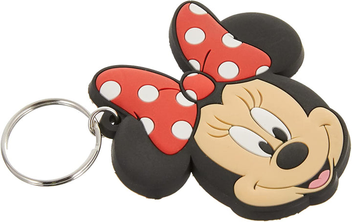 Disney Junior RK38321C Minnie Mouse-Head Rubber Keychain, Multicoloured, 60 x 80