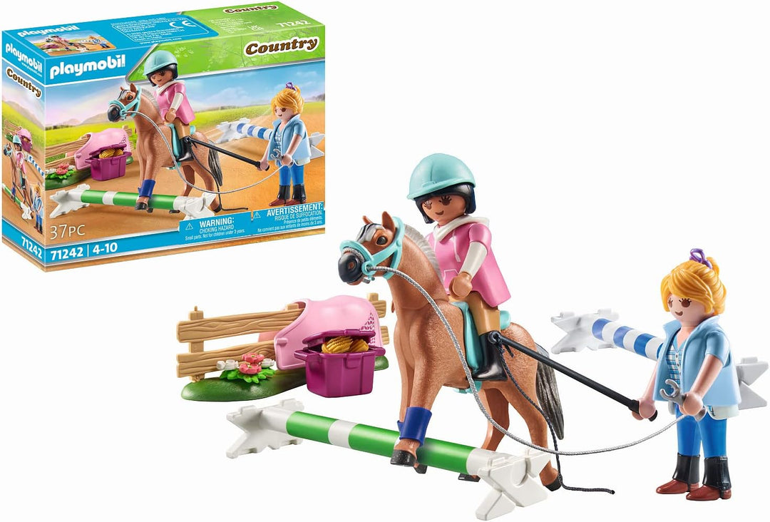 Playmobil 71242 Landreitunterricht, Reitlehrer für Reiten und Springen