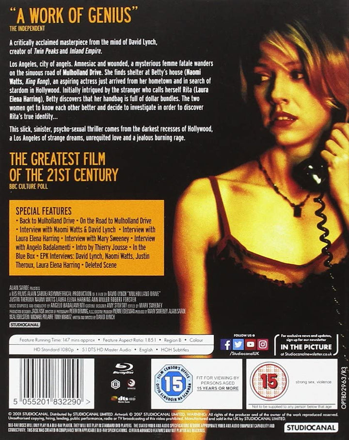 Mulholland Drive – Mystery/Thriller [Blu-ray]