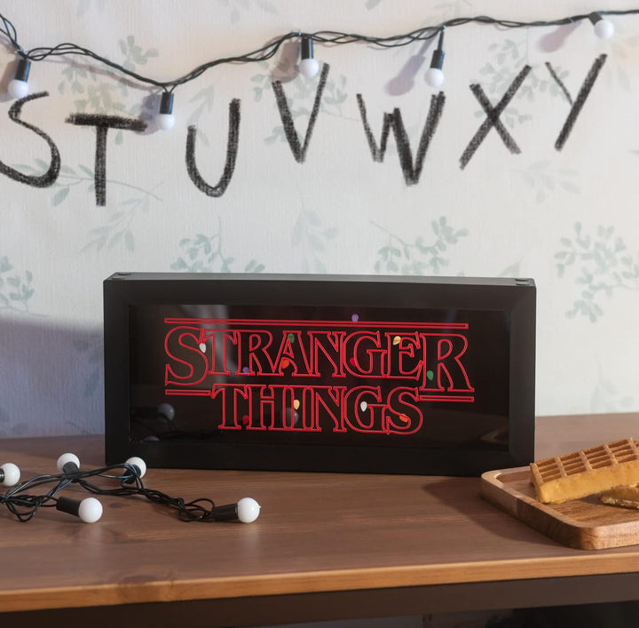 Official Stranger Things Lamp - 4 Lighting Modes - Multi Coloured Lights - Neon Light