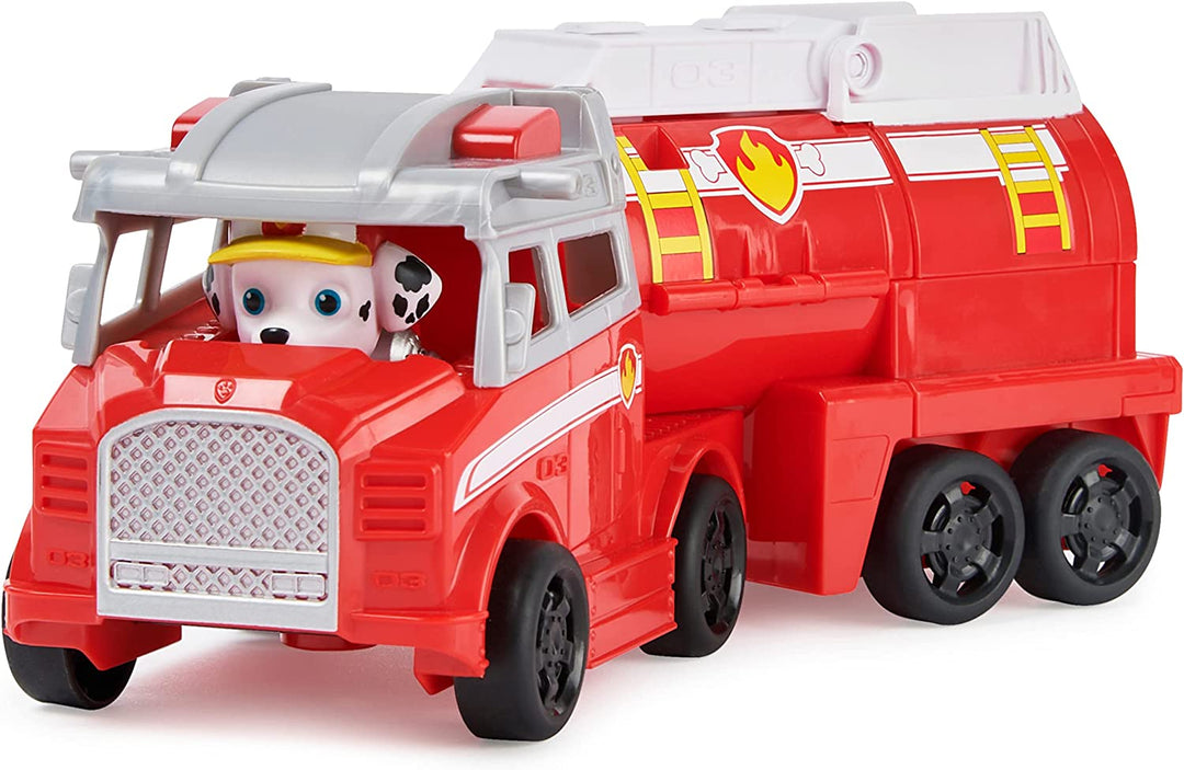 PAW Patrol, Big Truck Pups Marshall Transforming Toy Truck with Collectible Action Figure