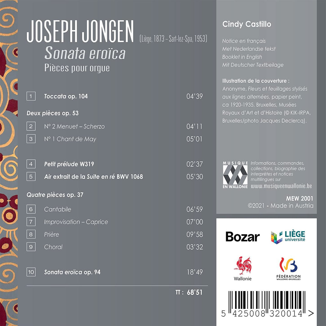 Jongen: Sonata eroïca. Pièces pour orgue [Audio CD]