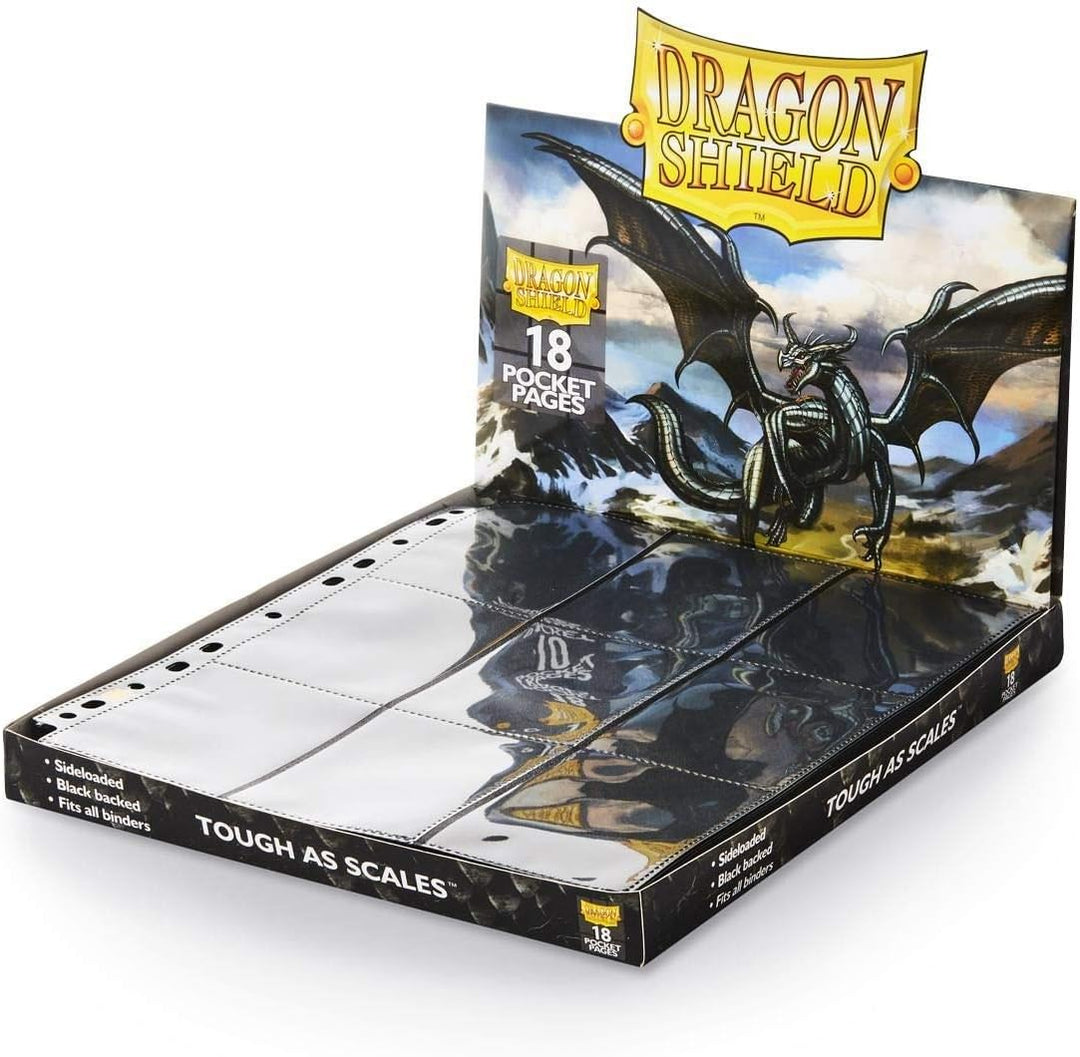 Dragon Shield – 18-Pocket-Ordnerseiten, seitlich einladbar, 50 Stück – transparent