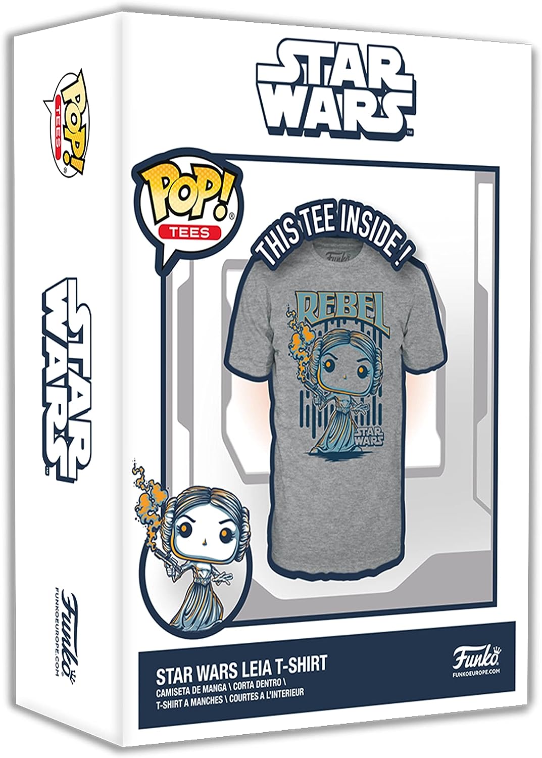 Funko Boxed Tee: Star Wars – Leia – (L) – T-Shirt – Kleidung – Geschenkidee – kurz