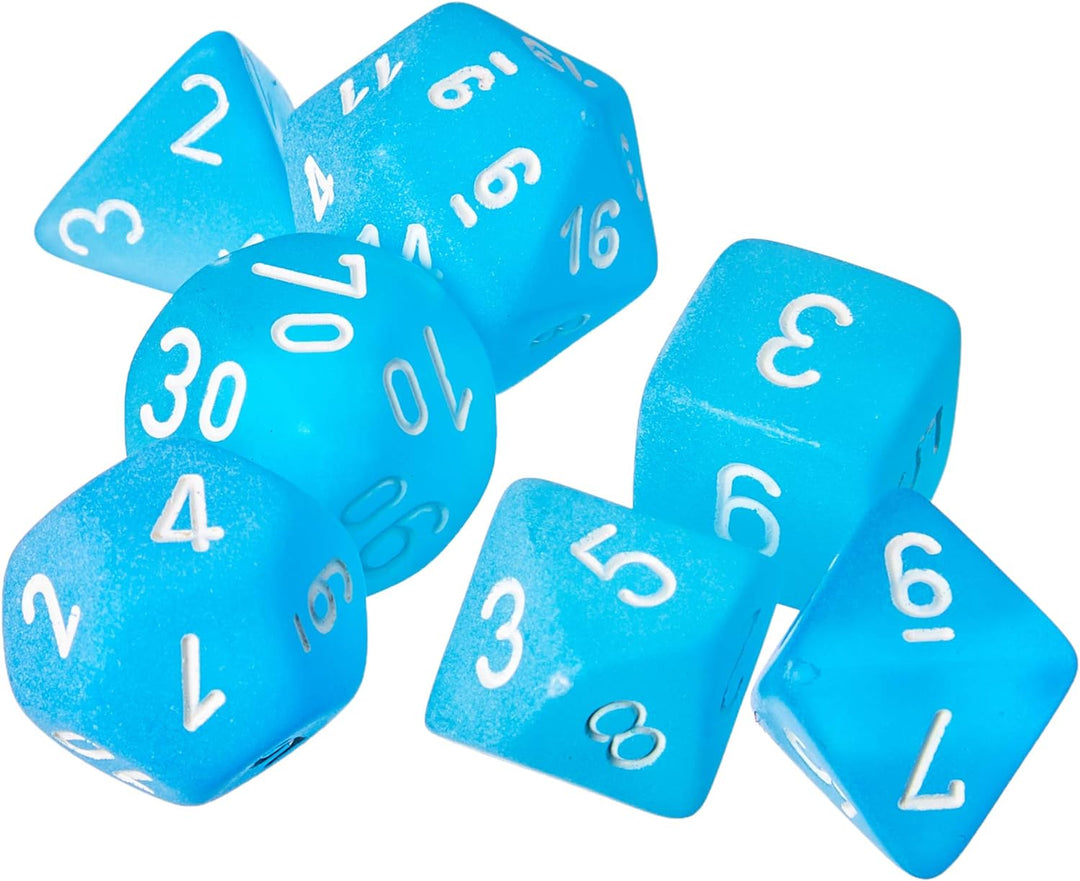 Chessex 27416 Würfel-Matt: 7-teiliges karibisches blaues Set, mehrfarbig