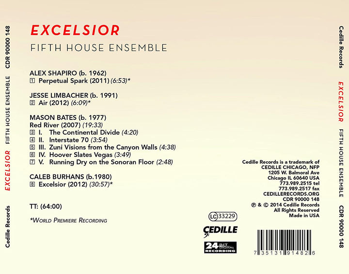 B00LFPN91G – Excelsior [Fifth House Ensemble] [Cedille R 90000 148] [Audio CD]