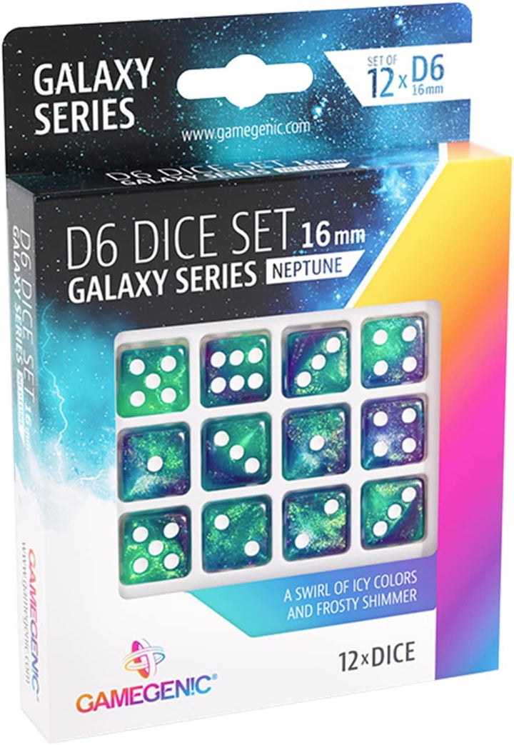 UNIT Gamegenic Galaxy Series – Aurora – RPG-Würfel-Set (7 Stück), Grün/Lila