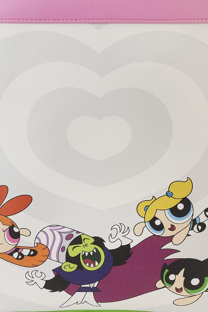 Powerpuff Girls Mini-Rucksack mit drei Taschen, Weiß, Einheitsgröße