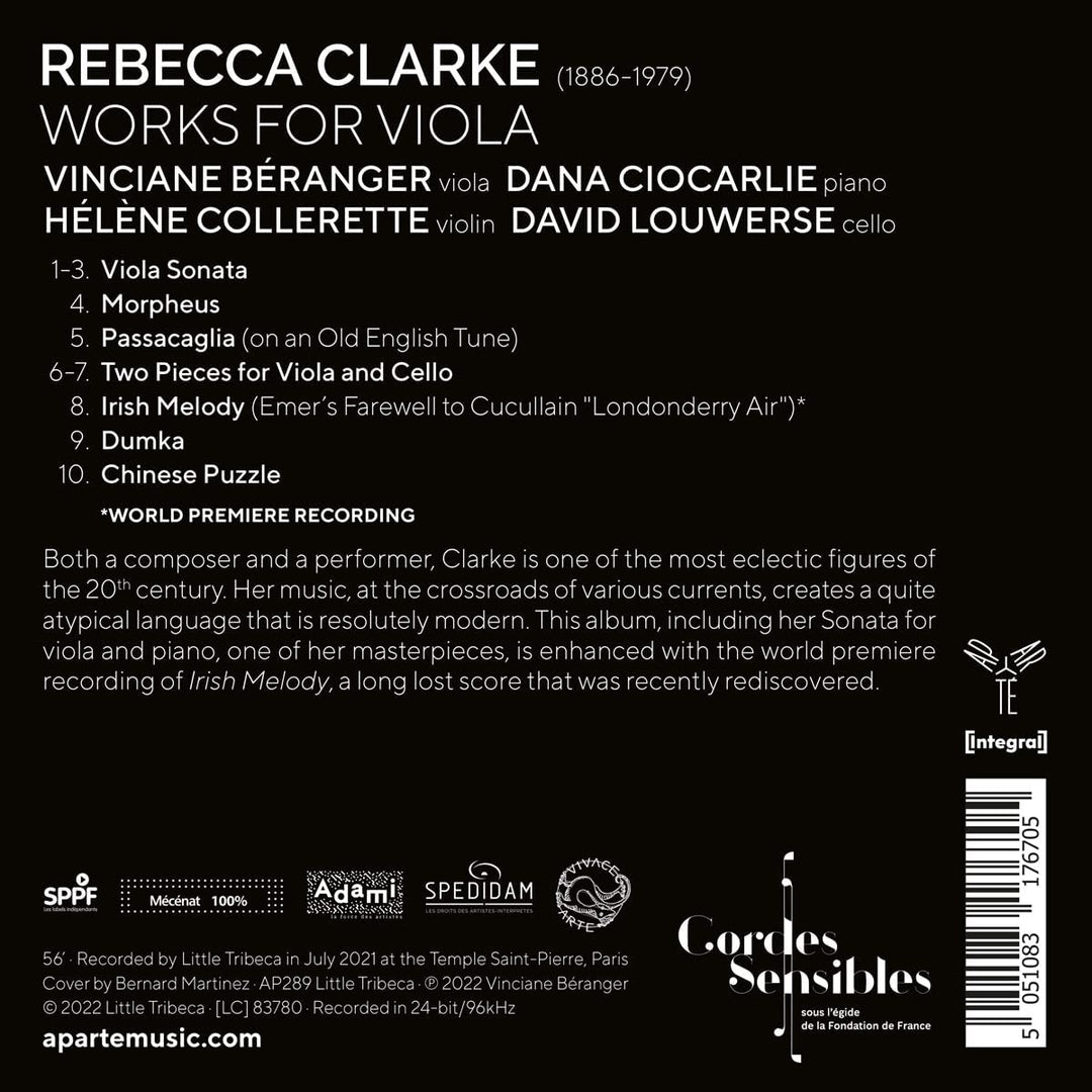 Rebecca Clarke: Werke für Bratsche [Audio-CD]