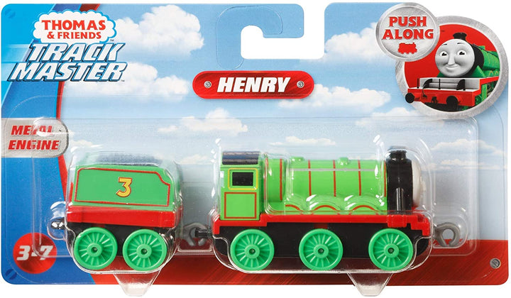 Thomas &amp; Friends Henry GDJ55, Thomas the Tank Engine &amp; Friends Trackmaster, große Druckguss-Lokomotive zum Mitschieben