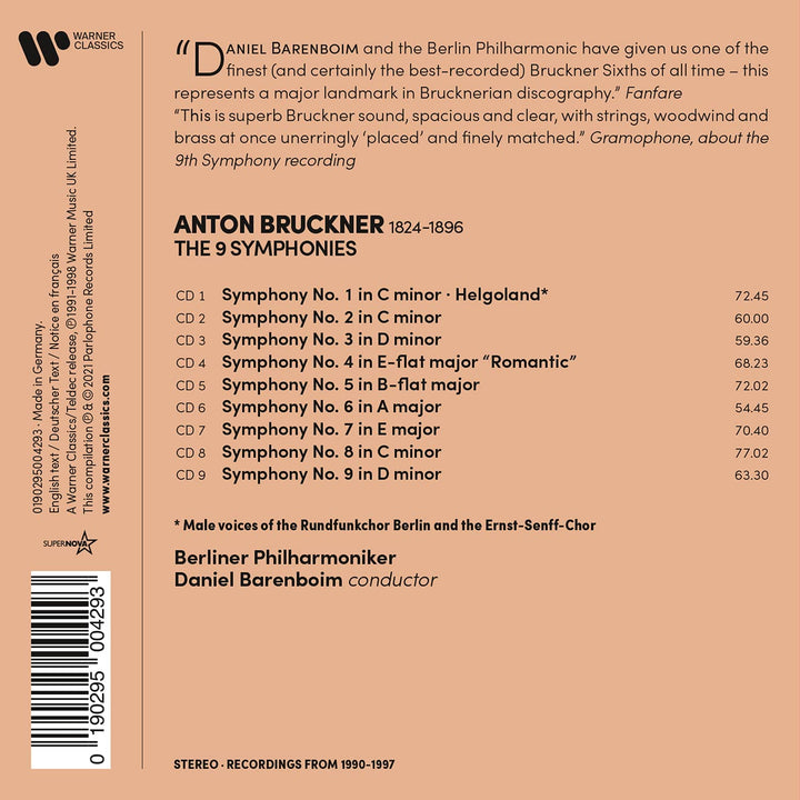 Berliner Philharmoniker - Bruckner: Die 9 Symphonien [Audio CD]