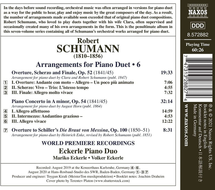 Eckerle Piano Duo - Schumann: Piano Duet Vol.6 [Eckerle Piano Duo] [Naxos: 8572882] [Audio CD]