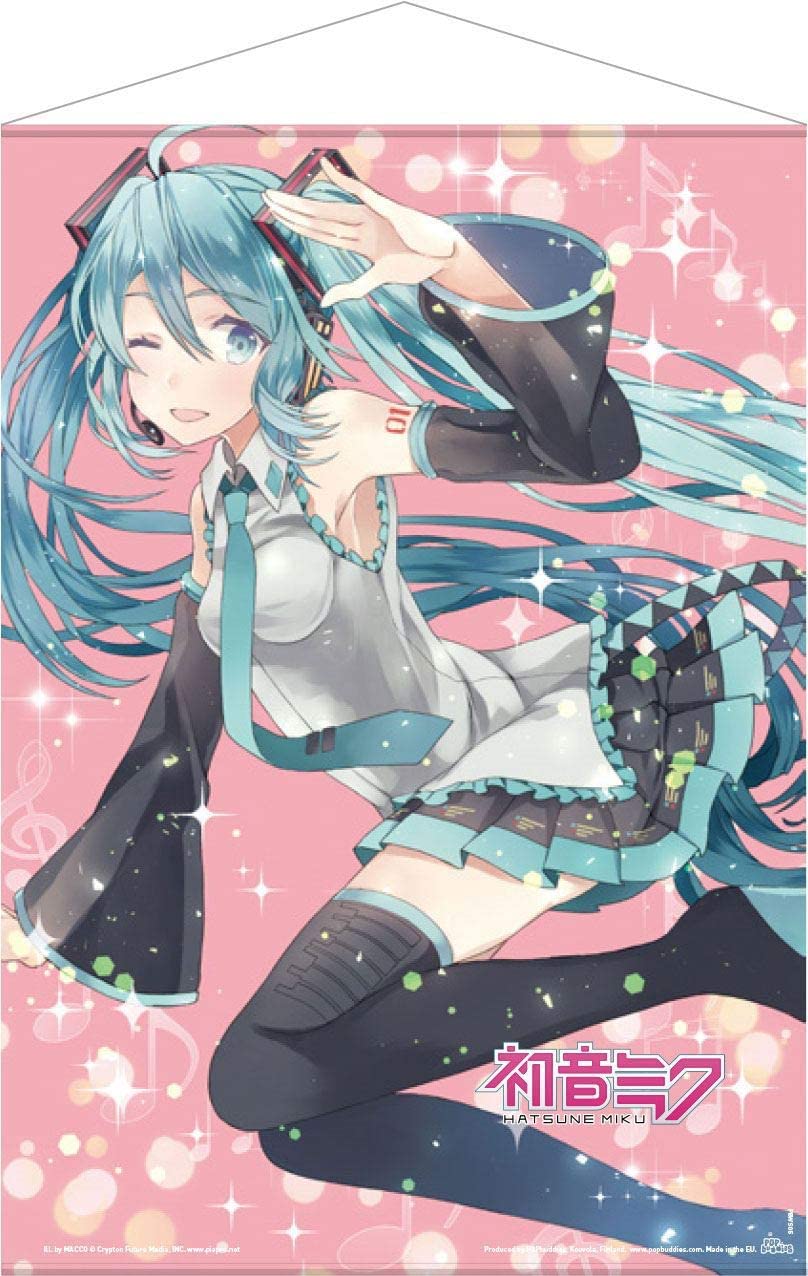 POPbuddies Hatsune Miku Wallscroll Pink Glitter Miku 50 x 70 cm Poster