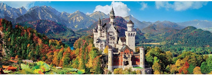 Clementoni – 39438 – Kollektion Panorama-Puzzle für Erwachsene und Kinder – Neuschwanstein – 1000 Teile