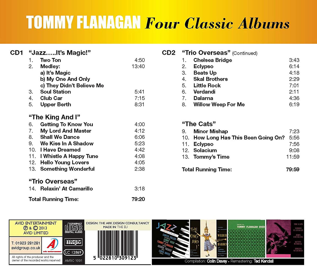 Tommy Flanagan – Vier klassische Alben (Jazz It's Magic / The King And I / Trio Overseas / The Cats) [Audio-CD]