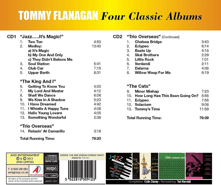 Tommy Flanagan – Vier klassische Alben (Jazz It's Magic / The King And I / Trio Overseas / The Cats) [Audio-CD]