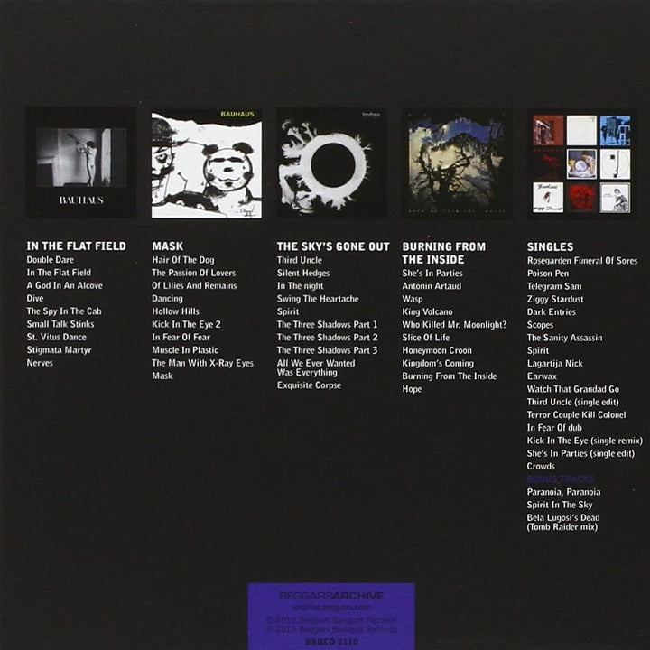 5 Alben In The Flat Field/Mask/The Skys Gone Out/Burning From The Inside/Singles – Bauhaus [Audio CD]