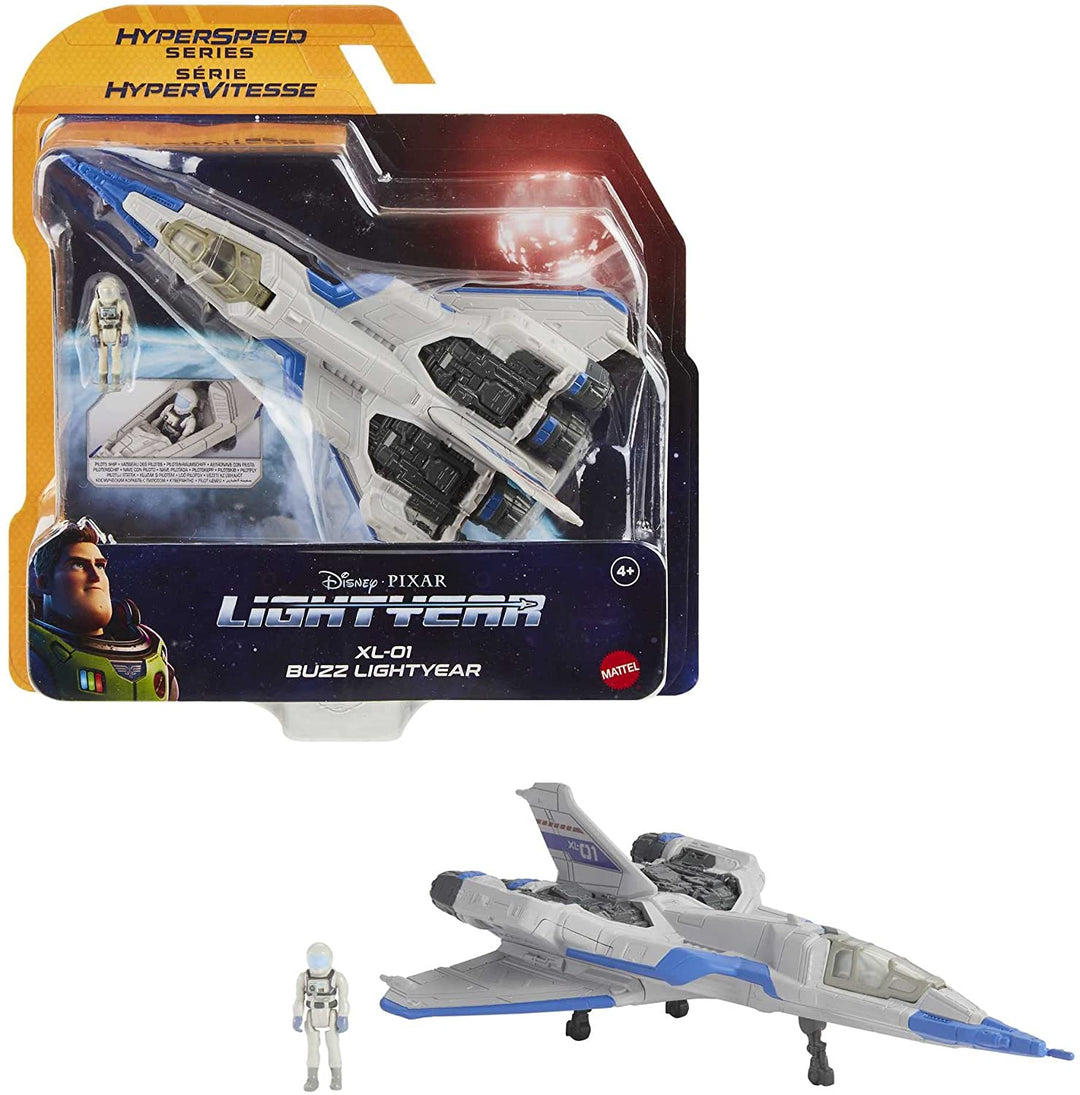 Disney Buzz LightYear Spaceship Vehicle, Hyperspeed Series XL-01 Space Jet (7 In