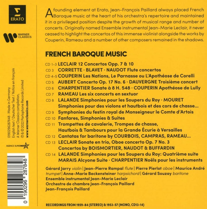 Jean-Francois Paillard – Französische Barockmusik [Audio-CD]