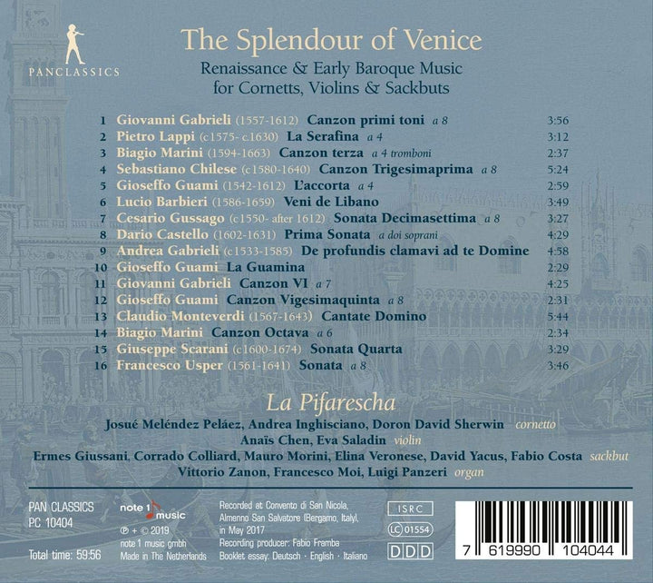 The Splendour of Venice - Renaissance & Early Baroque Music for Cornetts, Violins & Sackbuts [Audio CD]