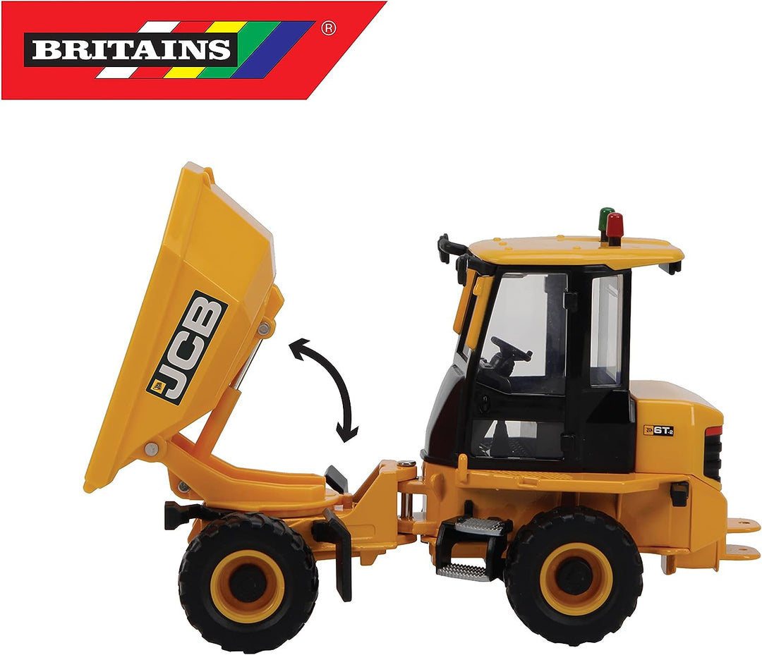 JCB Britains Farm Tomy Toys, Site Dumper, 1:32 JCB 6T-2 Truck - Collectable Tractor Toy - 1:32 Scale Farm Toys, Suitable for Collectors and Kids, 3 year plus