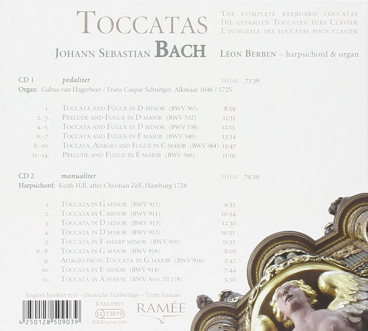 Leon Berben - JS Bach: The Complete Keyboard Toccatas [Audio CD]