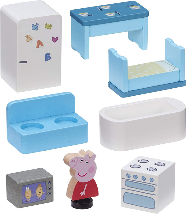 Peppa Pig 07213 Casa familiar de madera, multicolor