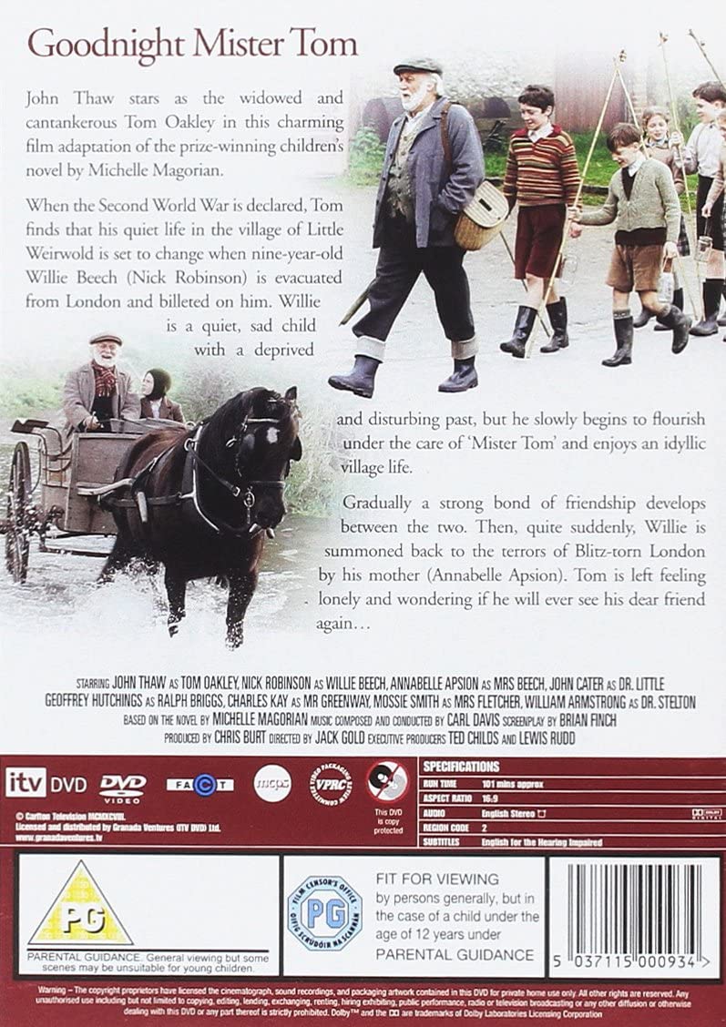 Goodnight Mister Tom [1998] – Drama/Adaption [DVD]