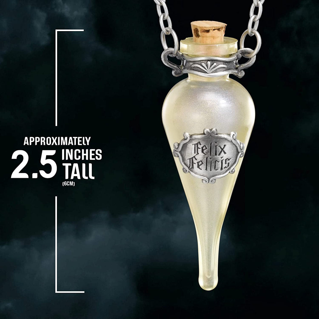 The Noble Collection Harry Potter Felix Felicis Pendant and Display - Includes 18in Chain & Collector Display - Officially Licensed Film Set Movie Replica Jewellery Gifts