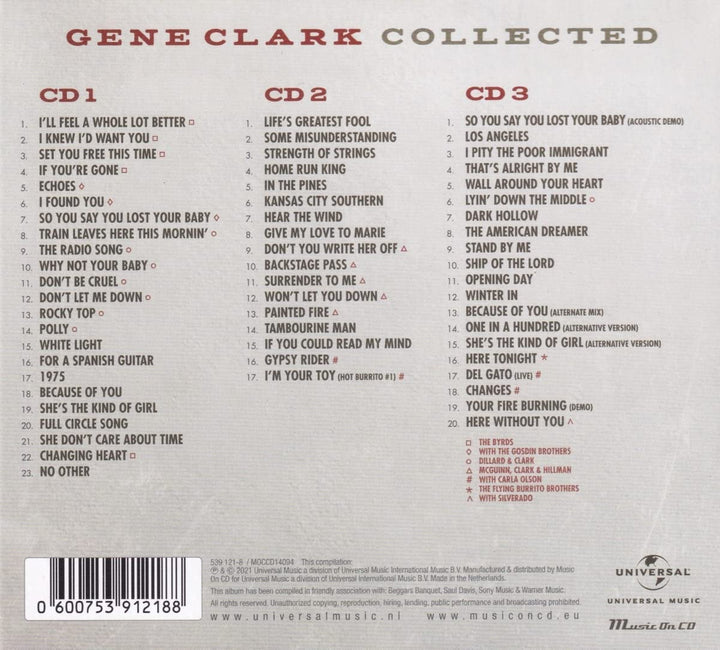 Gene Clark - Gene Clark Collected (3CD) [Audio-CD]