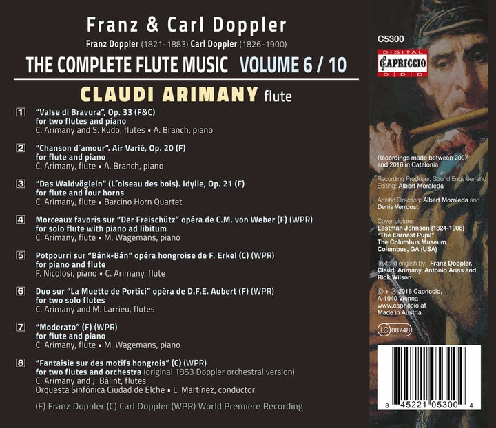 Claudi Arimany – Doppler: Flötenmusik, Vol. 6 [Claudi Arimany; Shigenori Kudo; Maxence Larrieu; Francesco Nicolosi] [Capriccio: C5300] [Audio CD]