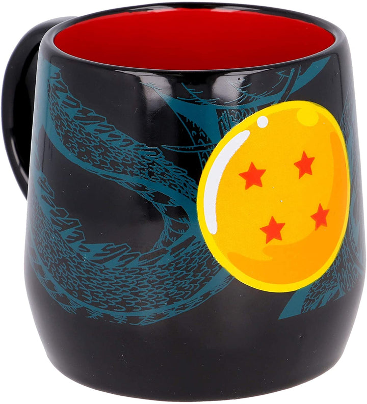 Stor Nova Keramiktasse 360 ​​ml Dragon Ball in Geschenkbox, Schwarz, Medium