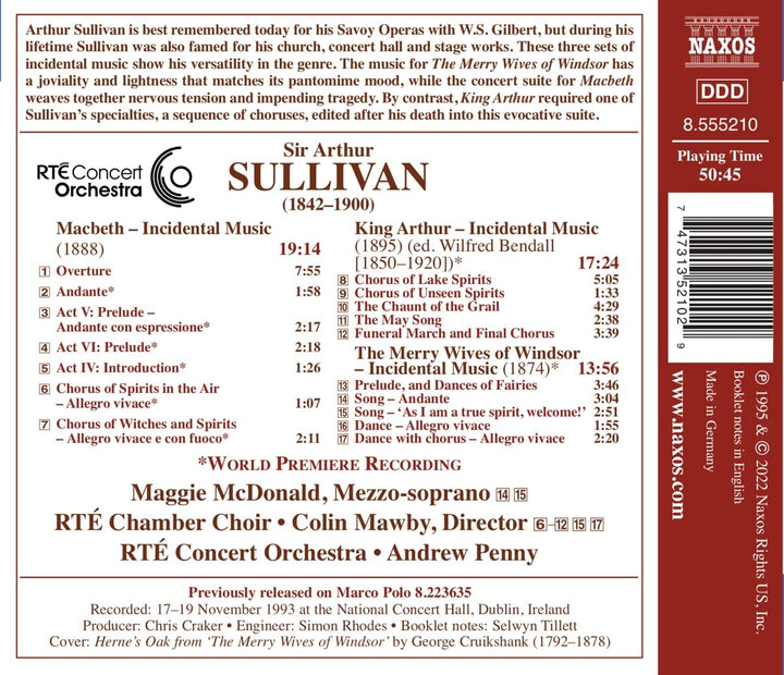 Mcdonald - Sir Arthur Sullivan: Bühnenmusik [Audio-CD]