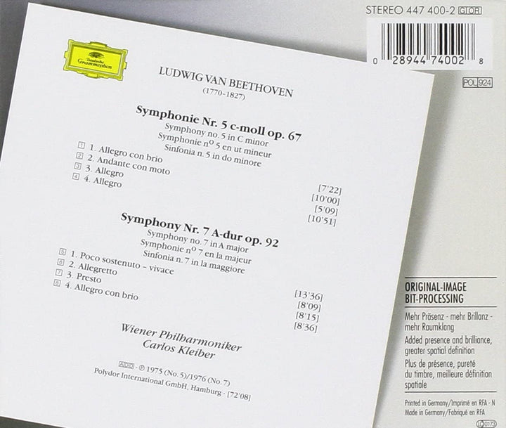 Ludwig van Beethoven - Beethoven: Sinfonien Nr. 5 und 7 [Audio-CD]