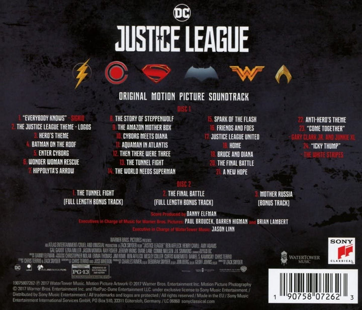 Danny Elfman - Justice League Soundtrack [Audio CD]