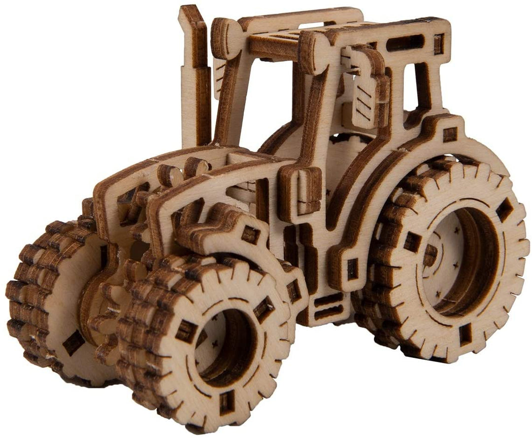 Hölzernes Stadtmodell aus Holz: Arbeitspferd 1: Traktor Fendt 210