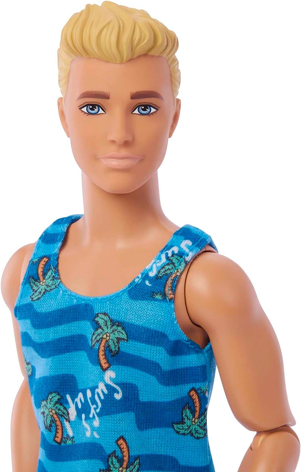 Ken-Puppe mit Surfbrett und Haustierwelpe, bewegliche blonde Barbie-Ken-Strandpuppe mit Witz