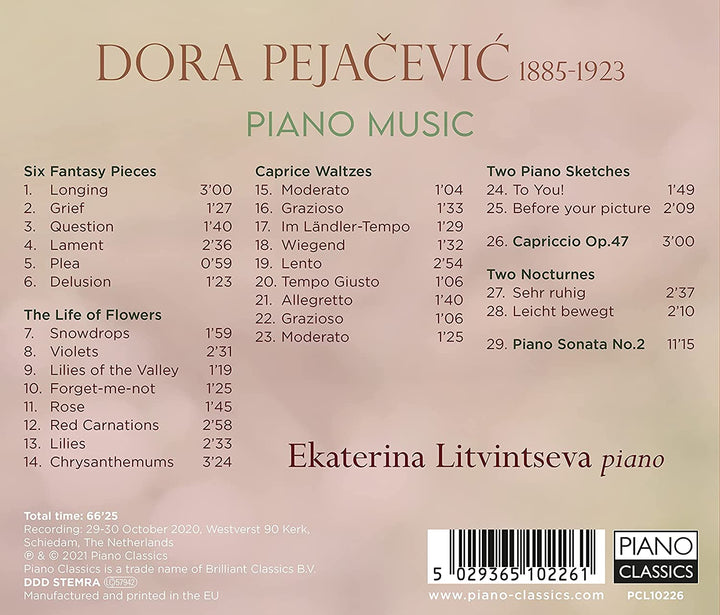 Peja?evi?: Klaviermusik [Audio CD]