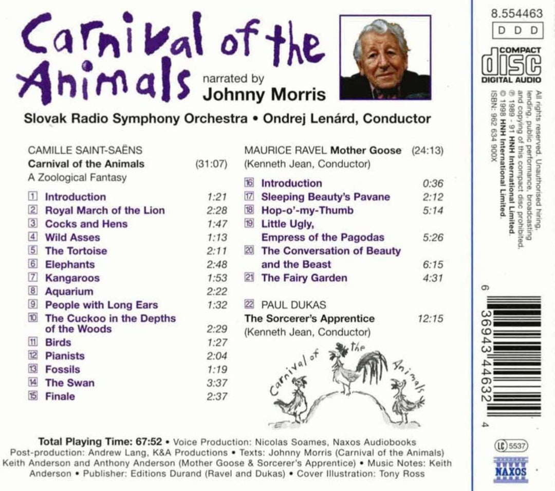 Carnival Of The Animals - Narrated by Johnny Morris [Audio CD]