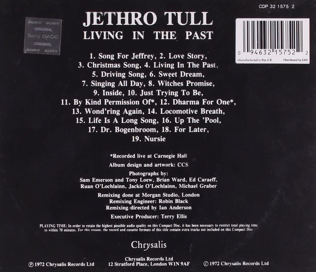 Jethro Tull – Living In The Past [Audio-CD]