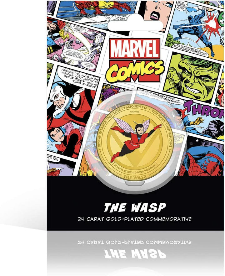 Marvel Gifts Classic Heroes Gold-Gedenkmünze zum Sammeln – Die Wespe