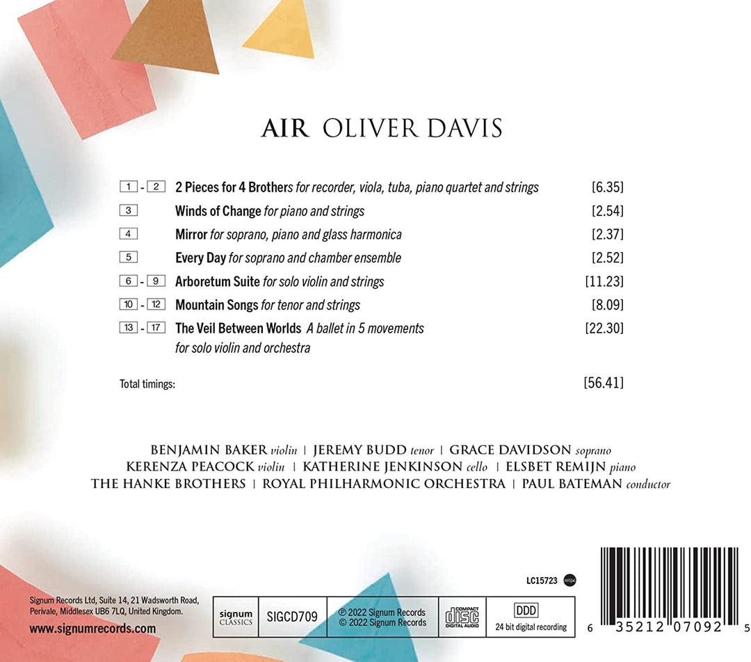 Oliver Davis: Air [Audio-CD]