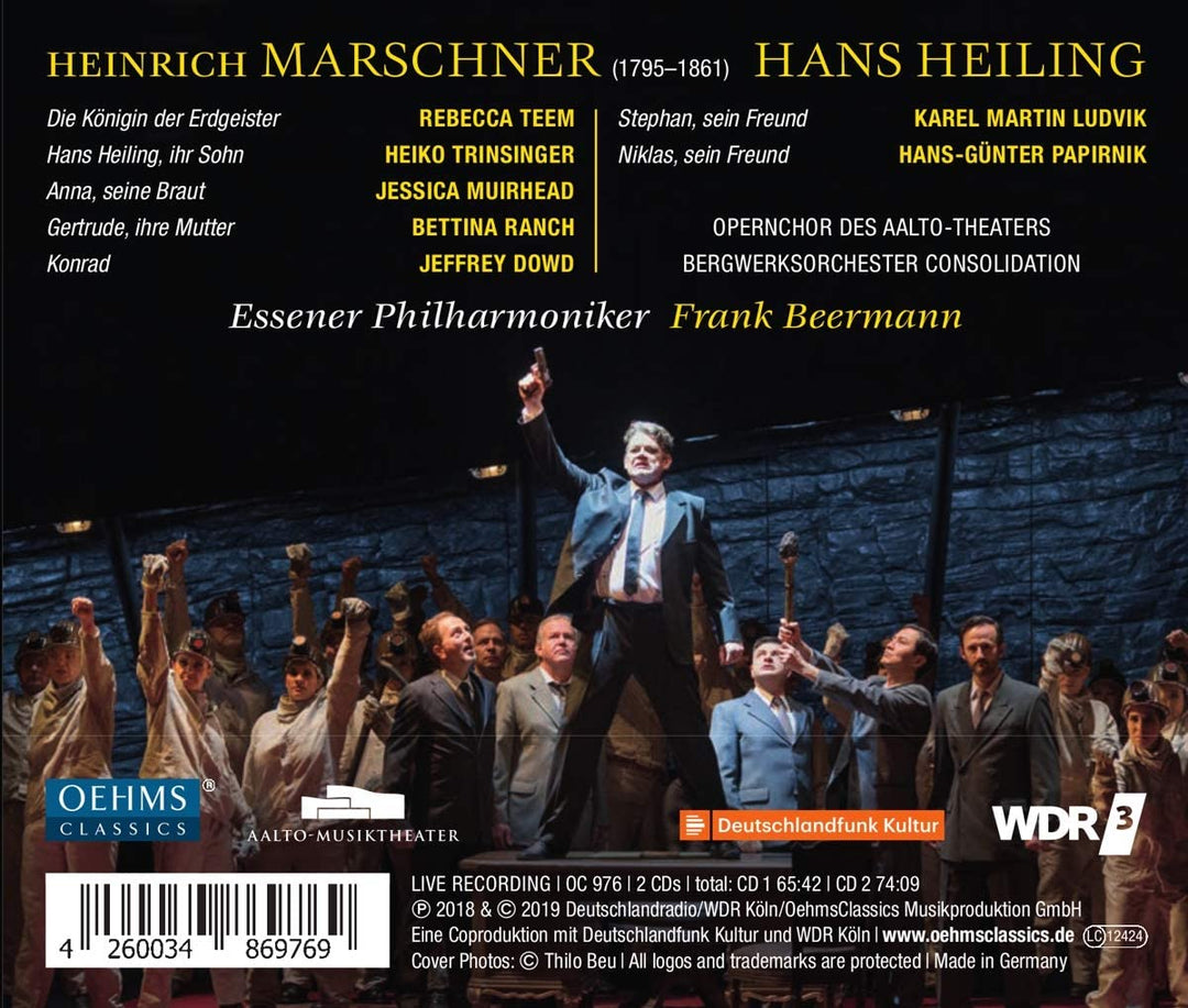 Marschner: Hans Heiling [Rebecca Teem; Heiko Trinsinger; Jessica Muirhead; Bettina Ranch; Frank Beermann] [Oehms Classics: OC976] [Audio CD]